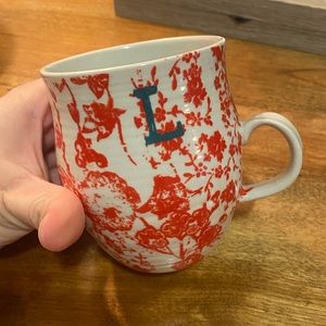 Anthropologie initial L mug
